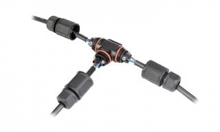 SAHA MONTAJ T KONNEKTÖR IP68 SİYAH