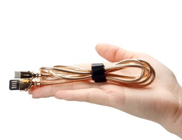 USB Type-C Çelik Zırhlı Kablo Altın