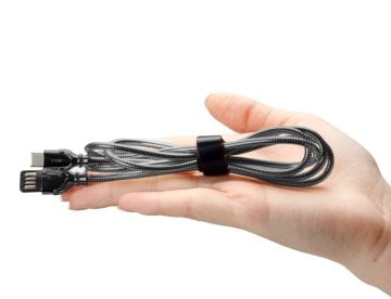 USB Type-C Çelik Zırhlı Kablo Koyu Gri