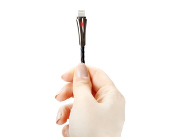 USB Lightning Led Işıklı Kablo Siyah