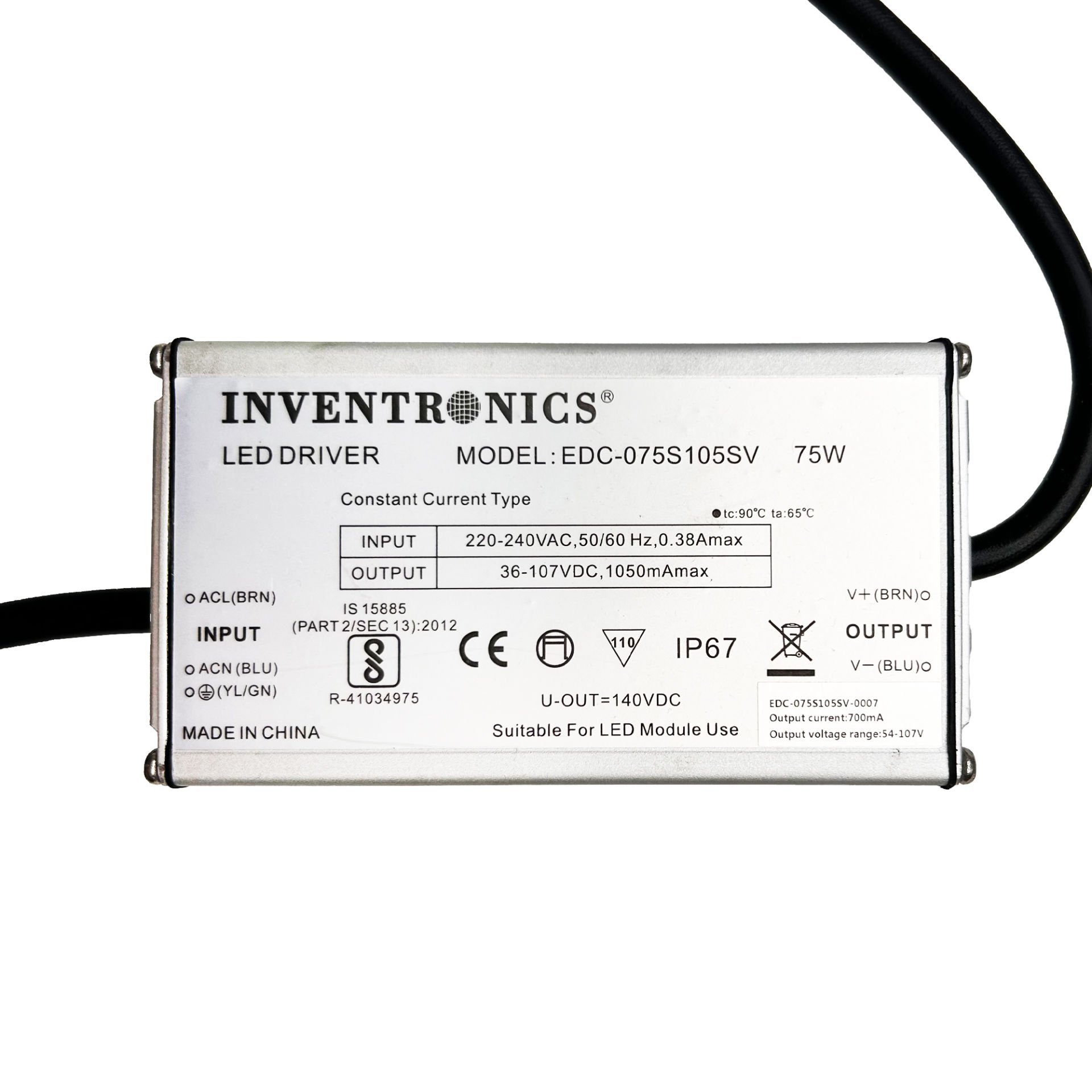 INVENTRONICS - LED DRIVER 75W