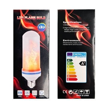 Led Ampul 220V Amber Alevli