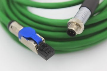 M12 4 Pin D Kod (Dişi/Erkek) - RJ45  Endüstriyel  CAT5E / CAT6A / CAT7 Pur IP67 Ethernet Kabloları
