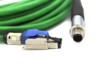 M12 4 Pin D Kod (Dişi/Erkek) - RJ45  Endüstriyel  CAT5E / CAT6A / CAT7 Pur IP67 Ethernet Kabloları